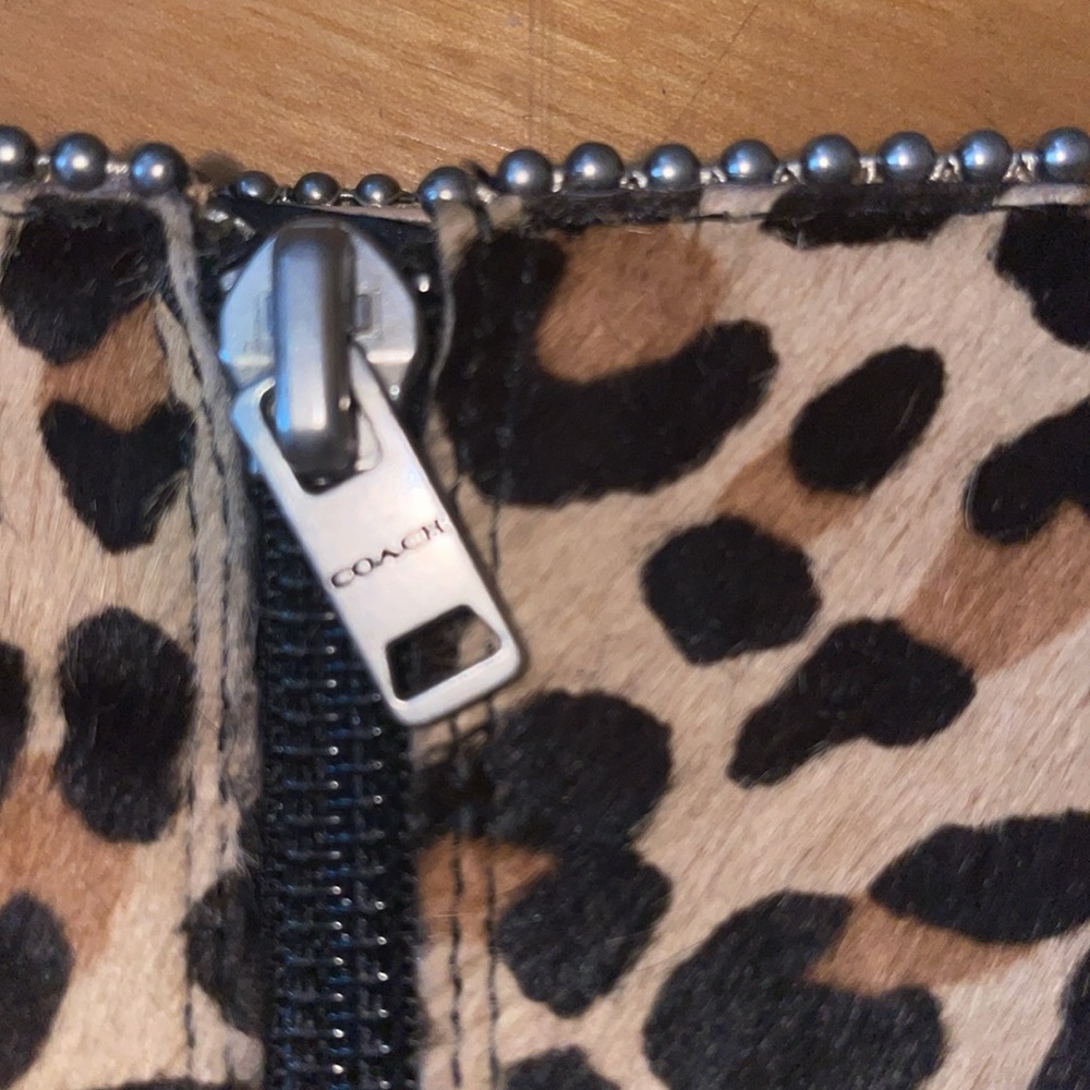 🔥NWOB🔥Coach Women’s Drea mohair leopard Print Beaded Ankle Boots Sz. 7 - Picture 14 of 15